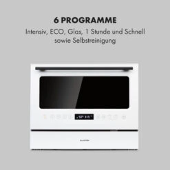 Azuria Geschirrspülmaschine 1380W 6,5L 6 Gedecke Schwarze Glasfront 16 Azuria Geschirrspülmaschine 1380W 6,5L 6 Gedecke Schwarze Glasfront -Haushaltsgeräte Rabatte 10034510 de 0005 logo