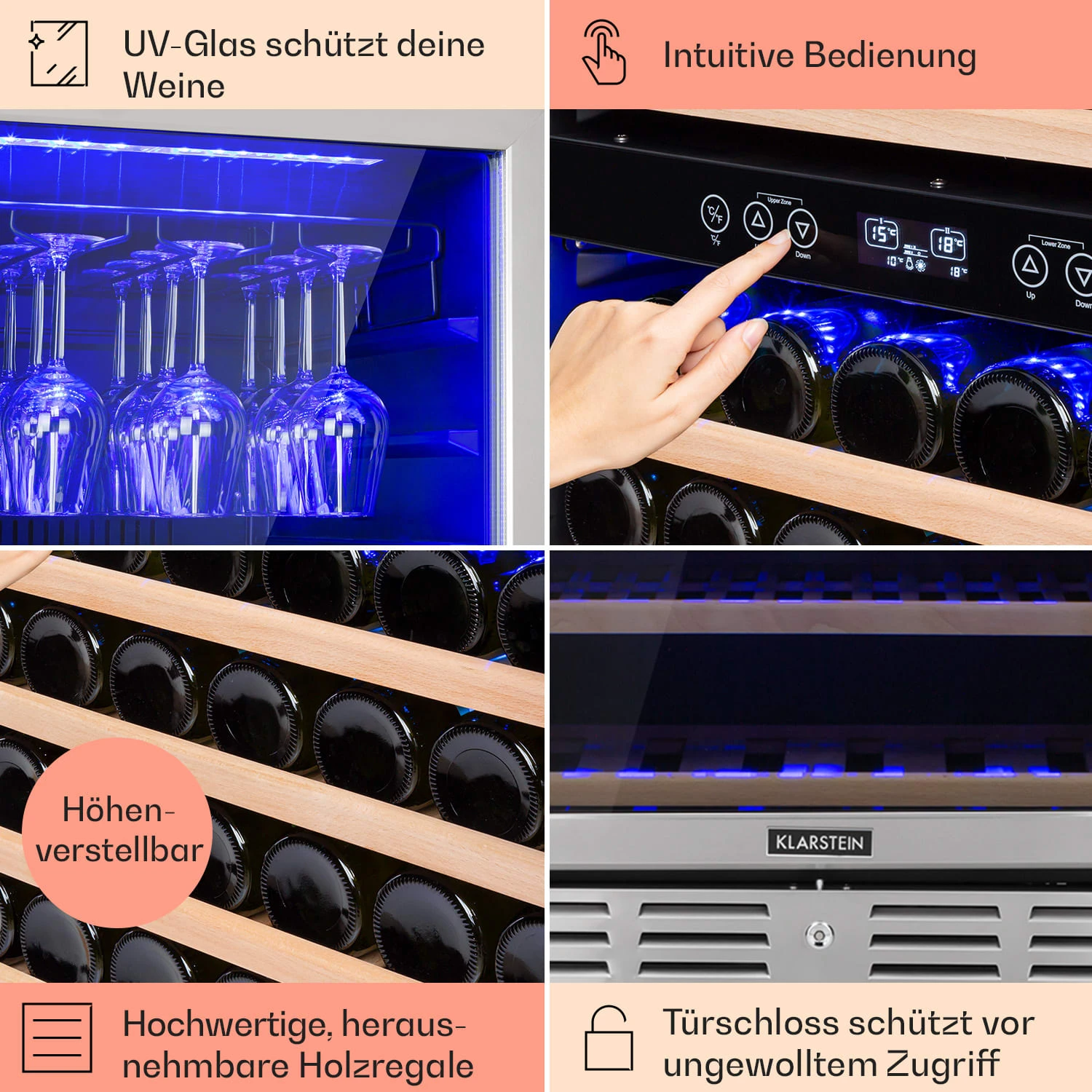 Vinovilla Grande 116 Built-in Duo Weinkühlschrank 310 Ltr 116 Fl. LED 5 Vinovilla Grande 116 Built-in Duo Weinkühlschrank 310 Ltr 116 Fl. LED – Bild 5