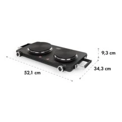 Cookorama Doppelkochplatte 1900-2250 W 150/180 Mm Ø 5 Stufen Schwarz -Haushaltsgeräte Rabatte 10034573 yy 0007 logo Klarstein Cookorama Doppelkochplatte schwarz