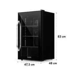 Beersafe XXL Onyx Kühlschrank 80 Liter 3 Böden Panoramaglastür -Haushaltsgeräte Rabatte 10034848 yy 0009 logo
