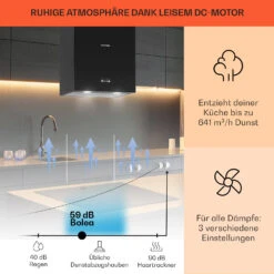 Structura Inselabzugshaube Abluft 641 M³/h Max. LED-Licht Edelstahl -Haushaltsgeräte Rabatte 10034850 de 0003 usp