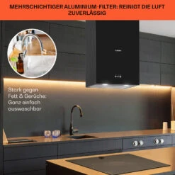 Structura Inselabzugshaube Abluft 641 M³/h Max. LED-Licht Edelstahl -Haushaltsgeräte Rabatte 10034850 de 0006 usp