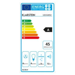 Structura Inselabzugshaube Abluft 641 M³/h Max. LED-Licht Edelstahl -Haushaltsgeräte Rabatte 10034850 energy label