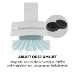 Antonia Dunstabzugshaube Kopffrei 60cm 350m³/h Touch-Bedienfeld Glas -Haushaltsgeräte Rabatte 10034867 de 0003 logo