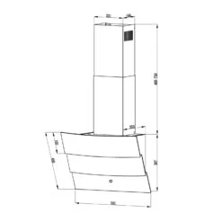 Antonia Dunstabzugshaube Kopffrei 60cm 350m³/h Touch-Bedienfeld Glas -Haushaltsgeräte Rabatte 10034867 yy 0010 logo Klarstein Antonia Dunstabzugshaube 60cm weiss