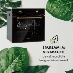 Elizabeth Einbaubackofen Retro 2200 Watt 70l Messingoptik Display -Haushaltsgeräte Rabatte 10034880 de 0007 logo