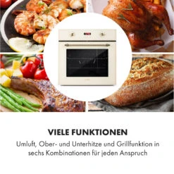 Elizabeth Einbaubackofen Retro 2200W 70L 50 - 250 °C Timer Display -Haushaltsgeräte Rabatte 10034881 de 0004 logo