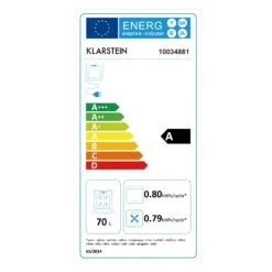 Elizabeth Einbaubackofen Retro 2200W 70L 50 - 250 °C Timer Display -Haushaltsgeräte Rabatte 10034881 energy label