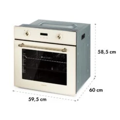 Elizabeth Einbaubackofen Retro 2200W 70L 50 - 250 °C Timer Display -Haushaltsgeräte Rabatte 10034881 yy 0009 logo Klarstein Elizabeth Einbaubackofen creme