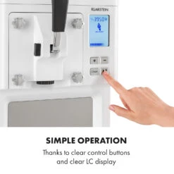Sweet Sundae Eiscrememaschine Kompressor 1,5l Edelstahl Weiß -Haushaltsgeräte Rabatte 10034912 uk 0007 logo Klarstein Sahnehaeubchen Eiscrememaschine weiss