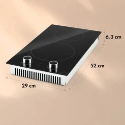 Kochheld Doppel-Induktionskochfeld 2900W Dreh-Regler Glas Schwarz -Haushaltsgeräte Rabatte 10034946 yy 0011 dimensions