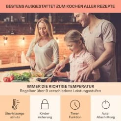 Virtuosa EcoAdapt Induktionskochfeld 4 Zonen 7200W Glas Schwarz -Haushaltsgeräte Rabatte 10034948 de 0005 usp