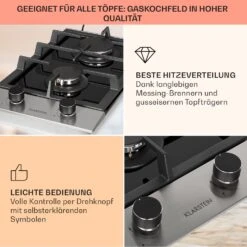 Alchemist Domino Gaskochfeld 2-flammig Aluminium-Brenner Glaskeramik -Haushaltsgeräte Rabatte 10034968 de 0004 usp
