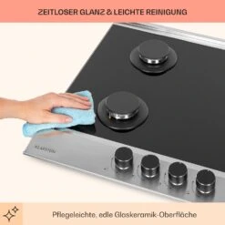 Alchemist 4 Zonen Gaskochfeld Aluminium-Brenner Glaskeramik Schwarz -Haushaltsgeräte Rabatte 10034969 de 0007 usp