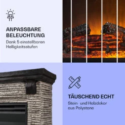 Etna Elektrokamin 1800W Wochentimer Fernbedienung LED -Haushaltsgeräte Rabatte 10035043 de 0005 logo