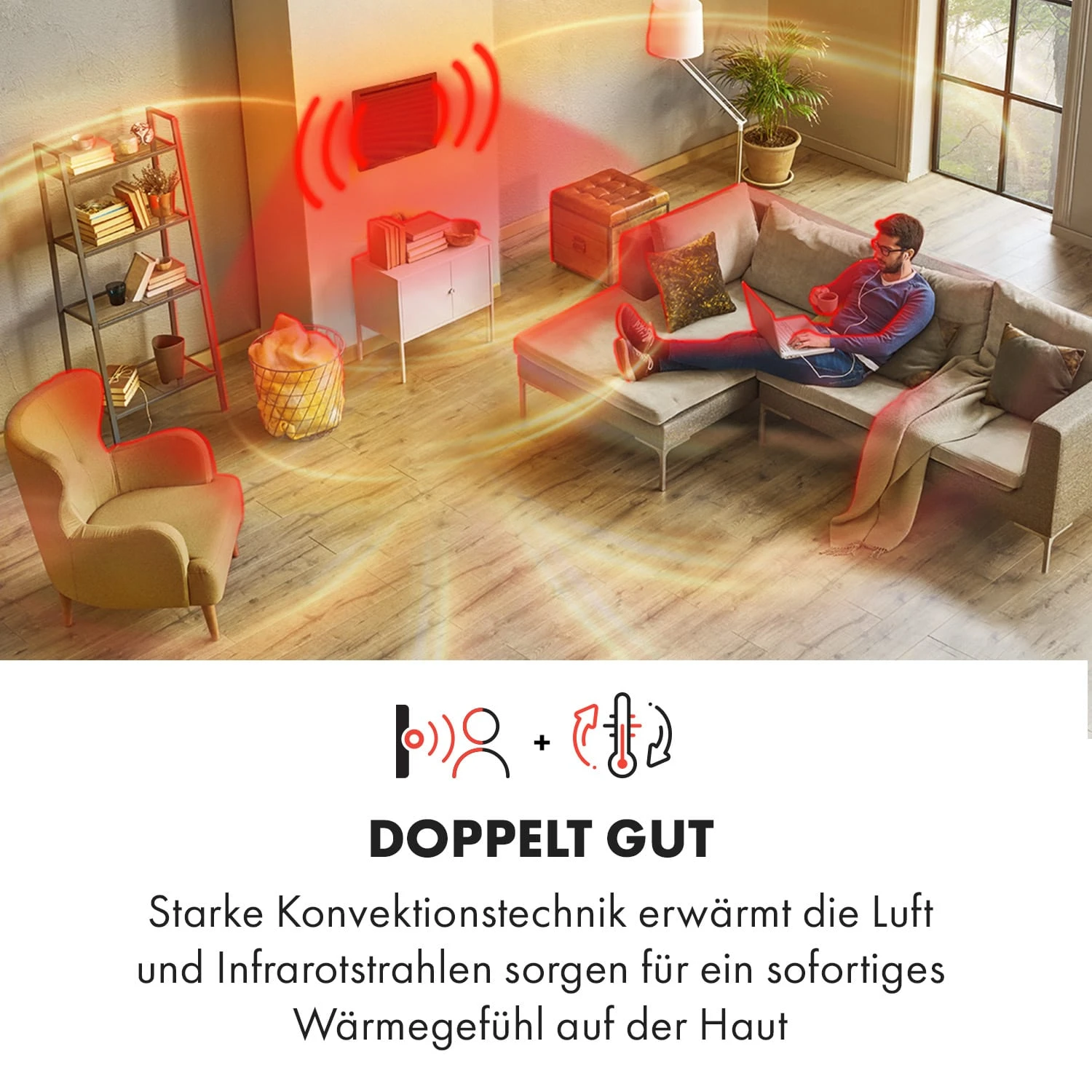 Hot Spot Slimcurve Double Wave 2-in-1 Heizgerät 1000W Wochentimer Stahlblech 2 Hot Spot Slimcurve Double Wave 2-in-1 Heizgerät 1000W Wochentimer Stahlblech – Bild 2