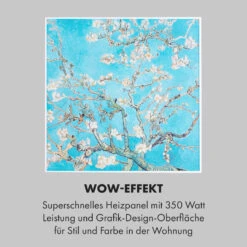 Wonderwall Air Art Smart Infrarotheizung 60x60cm 350W Wandinstallation App-Steuerung Mandelblüten -Haushaltsgeräte Rabatte 10035112 de 0005 logo