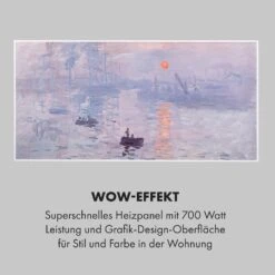 Wonderwall Air Art Smart Infrarotheizung 120x60cm 700W Wandinstallation App-Steuerung Sonnenaufgang -Haushaltsgeräte Rabatte 10035133 de 0005 logo