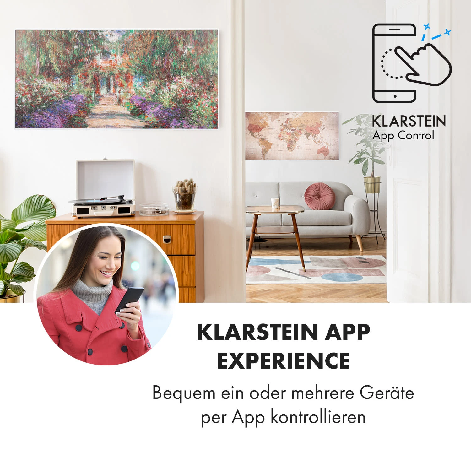 Wonderwall Air Art Smart Infrarotheizung 120x60cm 700W Wandinstallation App-Steuerung Gartenweg 2 Wonderwall Air Art Smart Infrarotheizung 120x60cm 700W Wandinstallation App-Steuerung Gartenweg – Bild 2