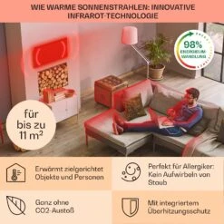 Wonderwall Air Infinite 580 Infrarotheizung 90x60cm 580W Fernbedienung -Haushaltsgeräte Rabatte 10035169 de 0004 usp