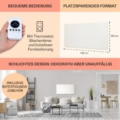 Wonderwall AirInfinite 720 Infrarotheizung 120x60cm 720W Fernbedienung -Haushaltsgeräte Rabatte 10035170 de 0006 usp