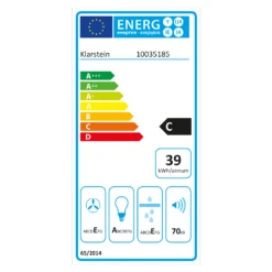 Contempo Unterbau-Dunstabzugshaube 90cm 175m³/h LED Edelstahl Acryl -Haushaltsgeräte Rabatte 10035185 energy label