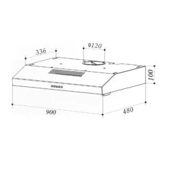 Contempo Unterbau-Dunstabzugshaube 90cm 175m³/h LED Edelstahl Acryl -Haushaltsgeräte Rabatte 10035185 yy 0009 logo Klarstein Contempo 90 Dunstabzugshaube schwarz