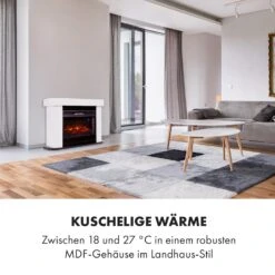 Aargau Smart Elektrischer Kamin 1000/2000W LED 18-27 °C Wochentimer -Haushaltsgeräte Rabatte 10035204 de 0007 logo