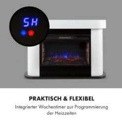 Aargau Smart Elektrischer Kamin 1000/2000W LED 18-27 °C Wochentimer -Haushaltsgeräte Rabatte 10035204 de 0010 logo