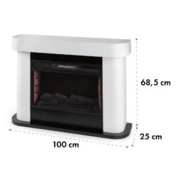 Aargau Smart Elektrischer Kamin 1000/2000W LED 18-27 °C Wochentimer -Haushaltsgeräte Rabatte 10035204 yy 0012 logo Klarstein HeatRetreat Aargau Smart Elektrokamin