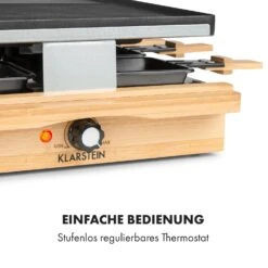 Tournedo Raclette 1200W Aluminiumguss 8 Personen Holz-Dekor -Haushaltsgeräte Rabatte 10035219 de 0006 logo
