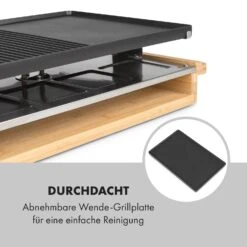 Tournedo Raclette 1200W Aluminiumguss 8 Personen Holz-Dekor -Haushaltsgeräte Rabatte 10035219 de 0007 logo