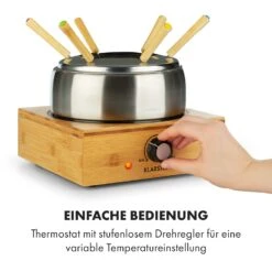 Bambus Fondue Edelstahl-Topf 800W -Haushaltsgeräte Rabatte 10035221 de 0005 logo