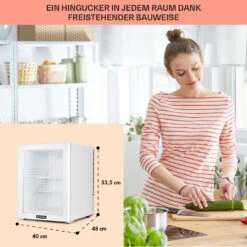 Brooklyn 42 Mini-Kühlschrank Glastür LED Ablage -Haushaltsgeräte Rabatte 10035228 DE 0006 usp