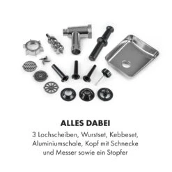 Kraftprotz Elektrischer Fleischwolf 700 W Kupfermotor Hack Wurst Kebbe Edelstahl -Haushaltsgeräte Rabatte 10035233 de 0006 logo