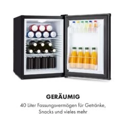 Klarstein Happy Hour Minibar 40L 5-15°C 23 DB LED-Licht -Haushaltsgeräte Rabatte 10035247 de 0004 logo