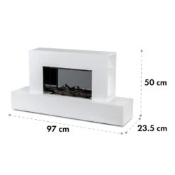 Heat 'n Beat Elektrischer Kamin 900/1800W LED Bluetooth-Speaker Flammenillusion -Haushaltsgeräte Rabatte 10035262 yy 0010 logo Klarstein Heat n Beat Elektrischer Kamin Weiss