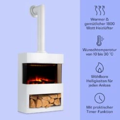 Zermatt Elektrischer Kamin 900/1800W Thermostat Flammenillusion -Haushaltsgeräte Rabatte 10035264 de 0003 usp