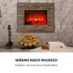 Alpbach Elektrischer Kamin 1800W 2 Heizstufen 65 Cm Stein-Optik -Haushaltsgeräte Rabatte 10035314 de 0006 logo