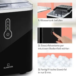 Chillout Eiswürfelmaschine Bulleteis 12kg/24h Wassertank: 1,5 L -Haushaltsgeräte Rabatte 10035320 de 0004 usp