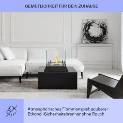 Phantasma Cubo Ethanol-Kamin Rauch- & Geruchlos Edelstahl-Brenner Sicherheitsglas -Haushaltsgeräte Rabatte 10035458 de 0004 usp