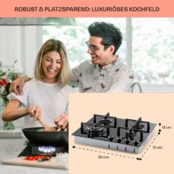 Illuminosa 4 Gaskochfeld 4-flammig Sabaf-Brenner Glaskeramik -Haushaltsgeräte Rabatte 10035464 de 0006 usp