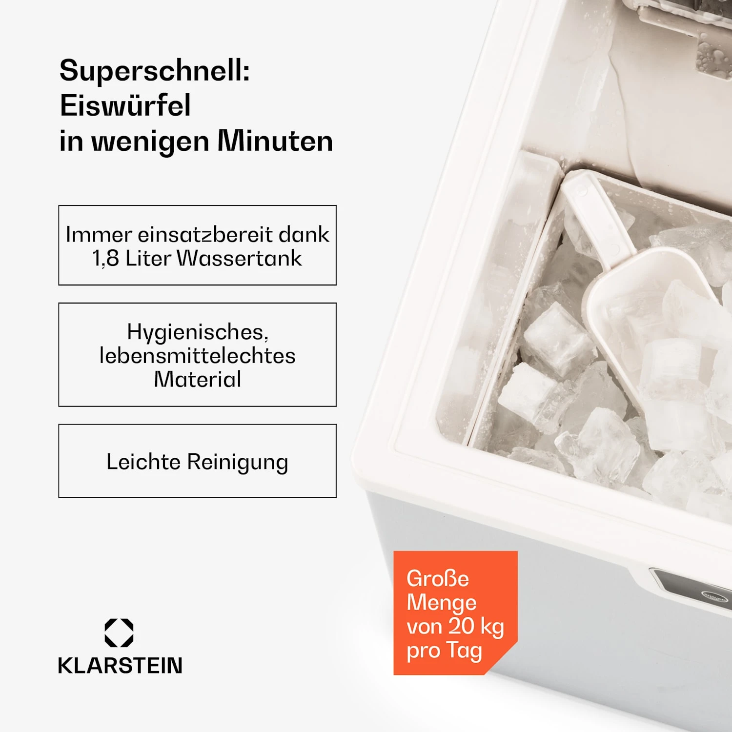 Icefestival Cube Eiswürfelbereiter 400W 1,9l 20kg/24h 2 Icefestival Cube Eiswürfelbereiter 400W 1,9l 20kg/24h – Bild 2