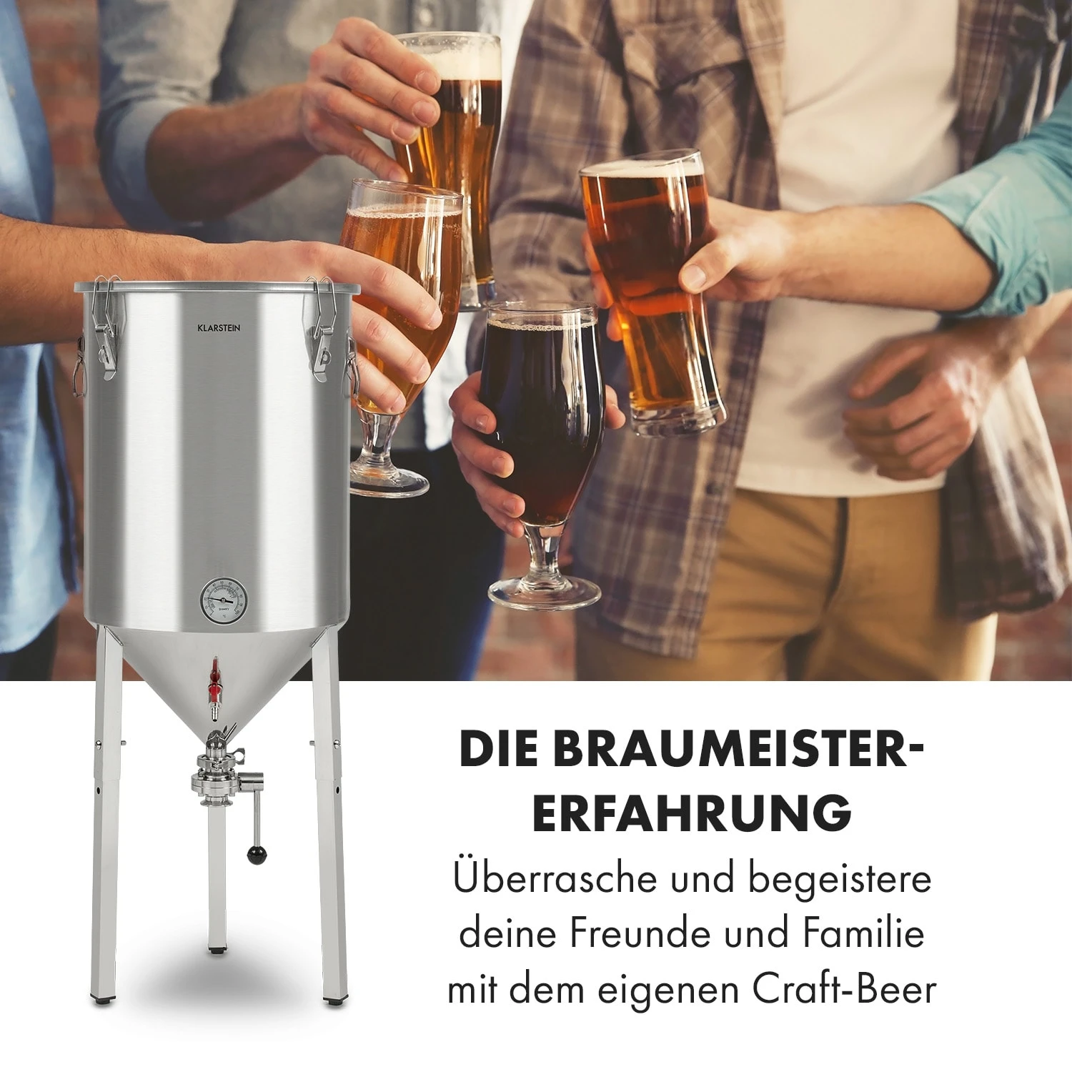 Gärkeller Pro XL Fermentierkessel 60 Liter Ablassventil 304-Edelstahl 2 Gärkeller Pro XL Fermentierkessel 60 Liter Ablassventil 304-Edelstahl – Bild 2