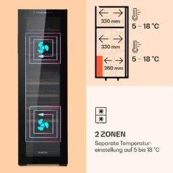Bovella 27 Duo+ Zweizonen-Weinkühlschrank 74l 27 Fl. Glastür -Haushaltsgeräte Rabatte 10035697 de 0004 logo