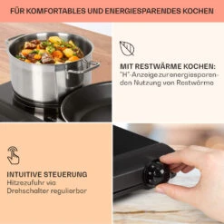 Cookbuddy Doppel-Kochfeld 2400W 5 Leistungsstufen Glaskeramik -Haushaltsgeräte Rabatte 10035705 de 0004 usp