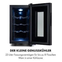 Bellevin 8 Uno Weinkühlschrank 23 Liter 11-18 °C LED Touch SingleZone -Haushaltsgeräte Rabatte 10035862 de 0003 logo