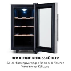Reserva 8 Uno Weinkühlschrank 23 Ltr 8 Fl 11-18 °C 26 DB Edelstahl -Haushaltsgeräte Rabatte 10035864 de 0003 logo