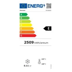 IceAge 36 Gefrierschrank 36 Liter EEK E 2 Etagen Thermostat Glasfront -Haushaltsgeräte Rabatte 10036065 energy label