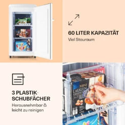 Laika 60L Gefrierschrank 60 Liter 3 Schubladen Temperatur: -18 Bis 0 °C -Haushaltsgeräte Rabatte 10036171 de 0004 logo